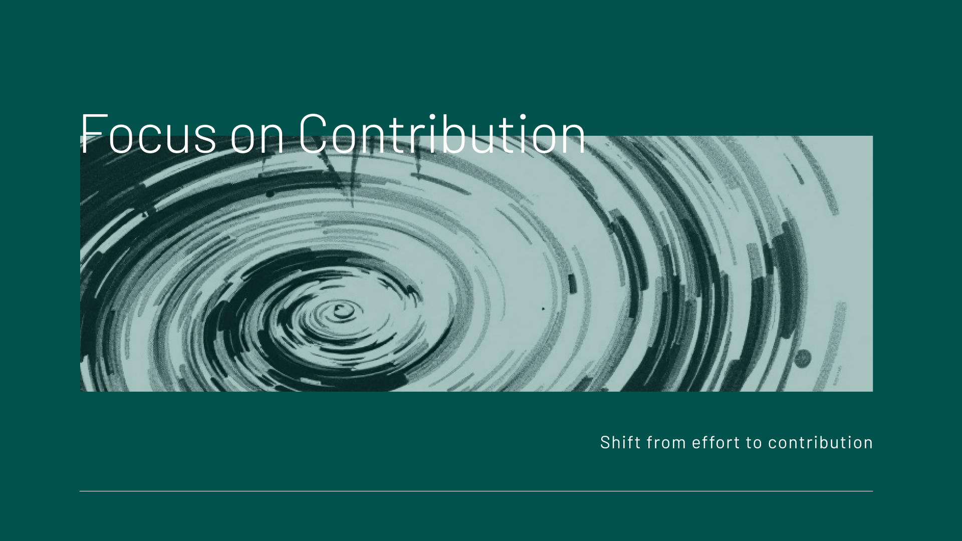 ripples in a pond as a metaphor for
  contribution effects